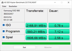 AS SSD - Kopier Benchmark