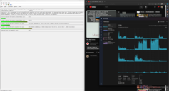 LatenyMon während der 4K60 YouTube-Wiedergabe