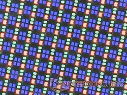 Scharfe RGB-OLED-Subpixel