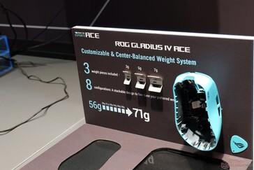 Auch bei der ROG Gladius IV Ace kann das Gewicht gewechselt werden