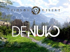 Promo-Bild von Crimson Desert mit Denuvo-Logo.sert mit Denuvo-Logo wird angezeigt
