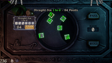 Im Bild: Ein Gameplay-Screenshot aus Dice With Death.