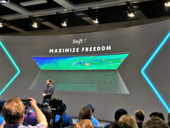 Acer hat auf der IFA 2018 einen kleinen Ausblick auf das Swift 7 in neuer Version gegeben.
