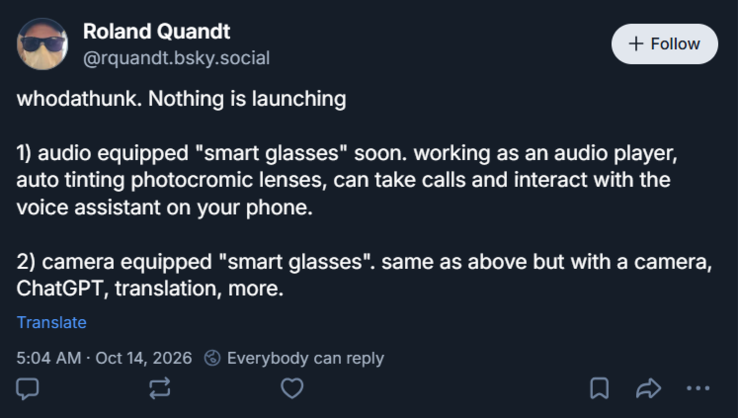 Nothing arbeitet an einer smarten Audiobrille und einem separaten Modell mit Kamera