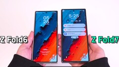 Ein Hands-On-Video mit einem Samsung Galaxy Z Fold7 Dummy vergleicht auch direkt mit dem Vorgänger. (Bildquelle: TheSinza, Youtube)