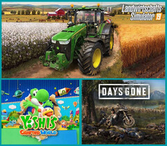 Bild: game | game Sales Awards Juni: Landwirtschafts-Simulator 19, Days Gone und Yoshi's Crafted World ausgezeichnet.