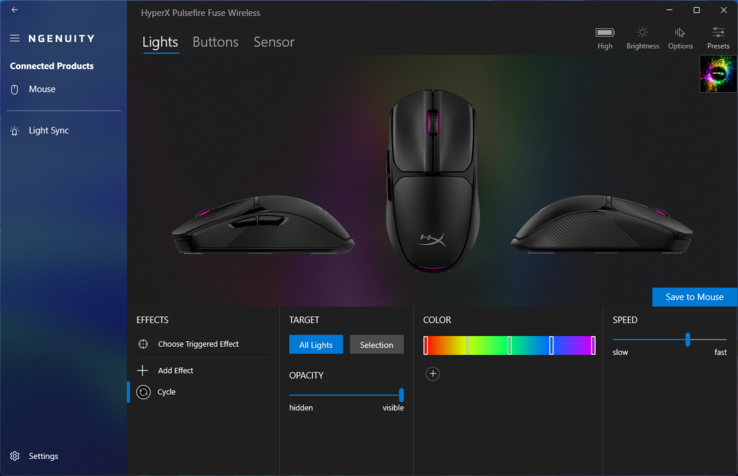 HyperX Ngenuity App: RGB-Effekte