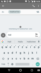 On-Screen-Tastatur des Nokia 2 im Hochformat
