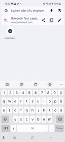 Tastatur im Hochformat