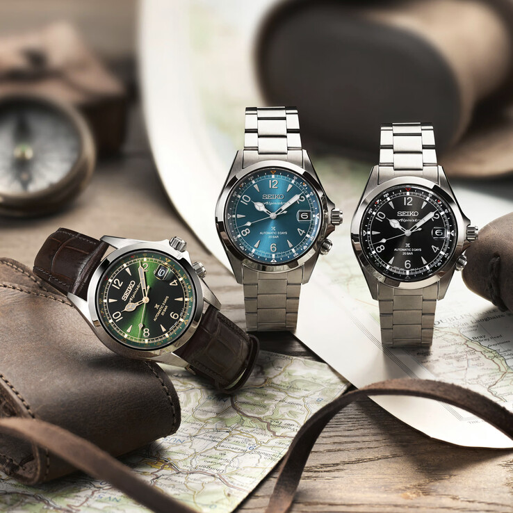 Von links nach rechts, die Seiko Prospex Alpinist SPB507, SPB503, und SPB505. (Bildquelle: Seiko)