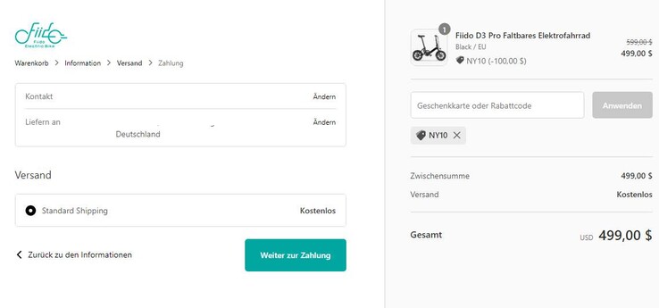 Fiido D3 Pro: Mit dem Gutschein NY10 reduziert sich der Preis