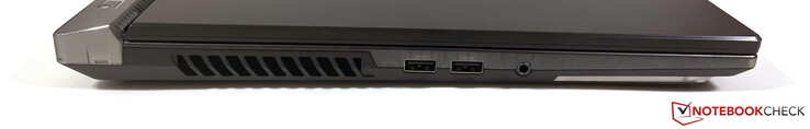 Links: 2x USB-A 3.2 Gen.1 (5 Gbit/s), 3,5-mm-Audio