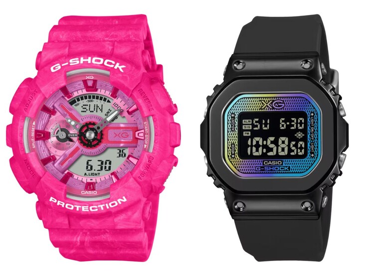 Die Casio G-Shock GMA-S110XG-4A (links) und GM-S5600XG-1 (rechts).