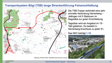 Streckenführung TSB mit Naherschließung Nagold. (Bildquelle: Landkreis Böblingen)