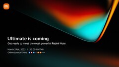 Xiaomi wird am 29. März ein Launch-Event abhalten und das &quot;ultimative&quot; Redmi Note 11 Pro+ 5G nach Europa bringen. (Bild: Xiaomi)