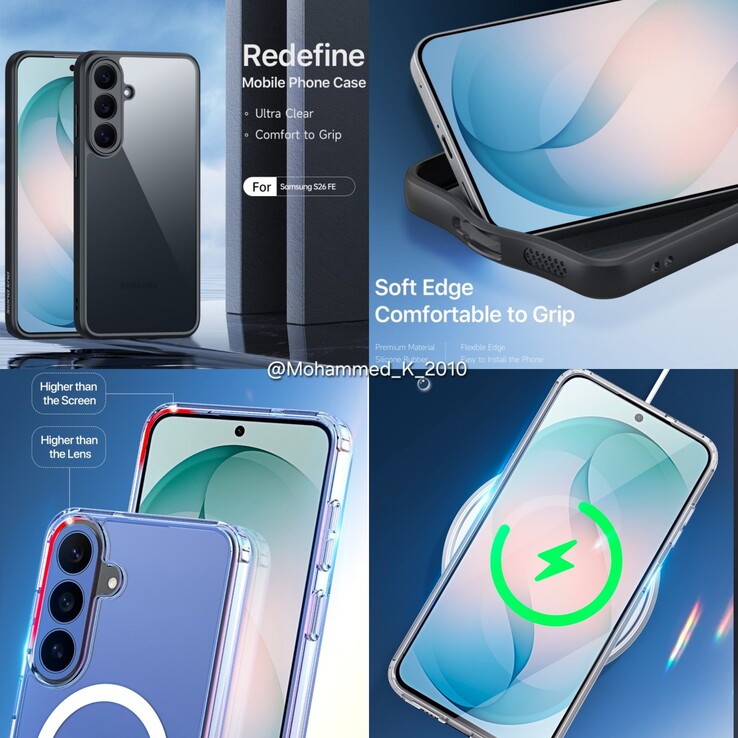 Durchgesickerte Galaxy S26 FE Renderings.