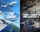 Spielecharts: Tony Hawk's Pro Skater 1 + 2 und Microsoft Flight Simulator auf Platz 1.