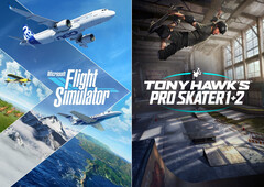 Spielecharts: Tony Hawk&#039;s Pro Skater 1 + 2 und Microsoft Flight Simulator auf Platz 1.