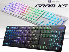 Tesoro Gram XS: Ultraflache RGB-Gaming-Tastatur mit mechanischen Chiclet-Style-Switches.
