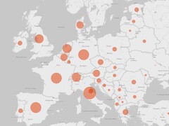 Die neue Karte von Microsoft zeigt viele Details über die Ausbreitung des Virus