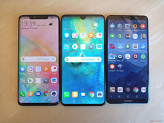 Das Mate 20 Pro, das Mate 20 und das Vorjahres-Modell Mate 10 Pro im ersten Hands-On-Blick.