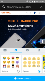 Oukitel K6000 Plus - Umschalten zwischen Android- und normalen Emojis