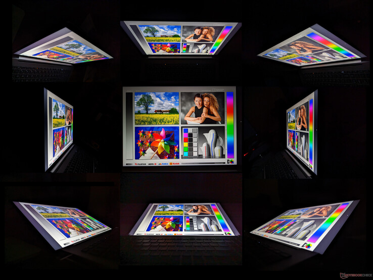 Weite IPS-Blickwinkel. Die Farben und der Kontrast nehmen nur bei sehr extremen Blickwinkeln ab