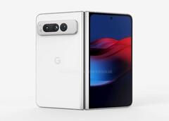 Das Google Pixel Fold soll im Rahmen der Google I/O am 10. Mai offiziell vorgestellt werden. (Bild: @OnLeaks / Howtoisolve)