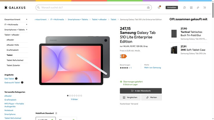 Samsung Galaxy Tab S10 Lite Enterprise Edition für 247,15 Euro.