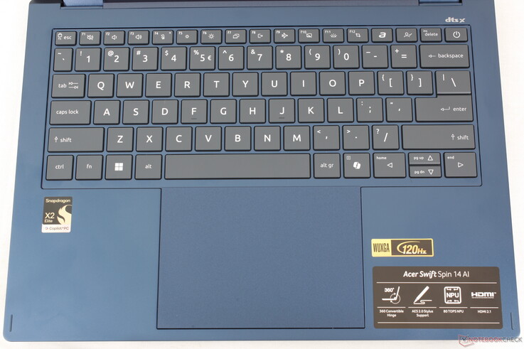 Großes Clickpad (12,7 x 8,9 cm) mit dezenter Rückmeldung und leisem Klicken