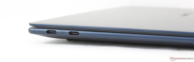 Links: 2x USB-C 4.0 mit DisplayPort 1.4 + Power Delivery