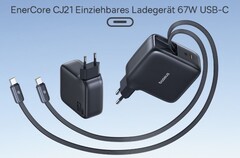 Das Baseus EnerCore CJ21 GaN-Ladegerät mit zwei USB-C-Kabeln startet mit 36 Prozent Rabatt. (Bildquelle: Amazon)