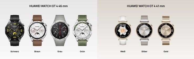 Die Huawei Watch GT 4 gibt es in vielen verschiedenen Designs