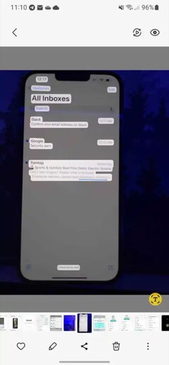 Das neue OCR-Feature in der Fotogalerie.