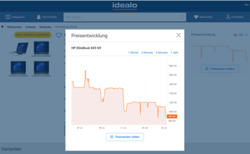 Idealo-Preisverlauf: HP EliteBook 845 G9