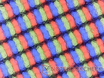 Das Subpixel-Layout ist aufgrund des matten Overlays leicht körnig