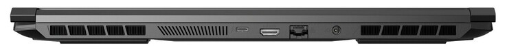 Rückseite: 1x Thunderbolt 3 (inkl. DP, kein PowerDelivery), HDMI, GigabitLAN, Netzanschluss