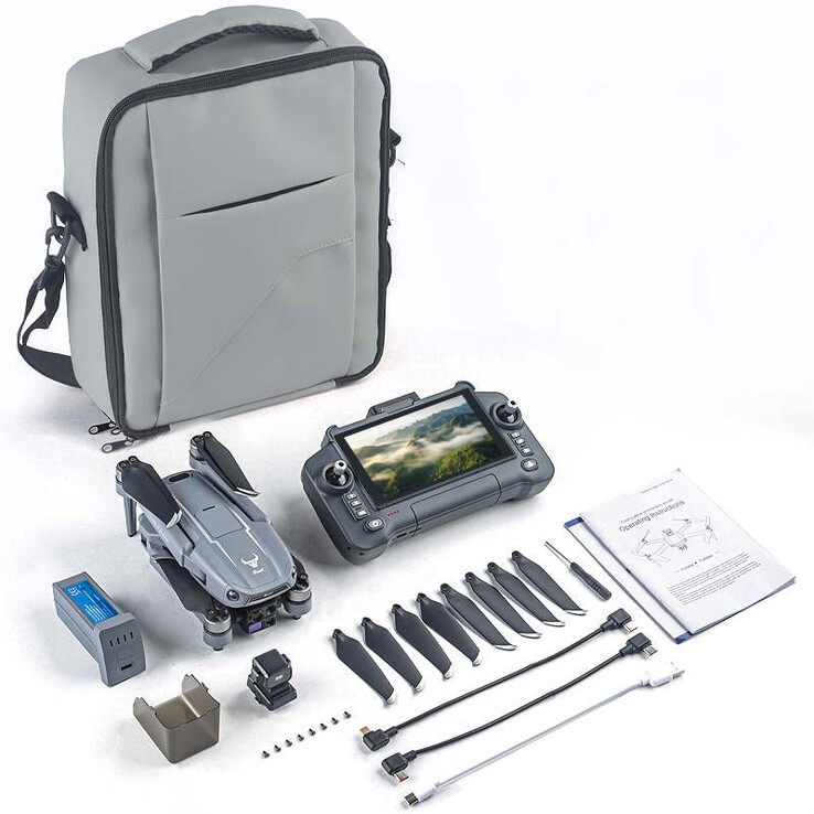 Im Lieferumfang sind wie üblich Ersatzpropeller enthalten, aber auch eine Tasche