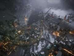 Eine Stadt in Frostpunk 2