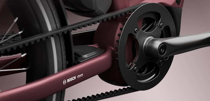 Die Kraftübertragung auf die Nabenschaltung erfolgt mithilfe eines Carbonriemens