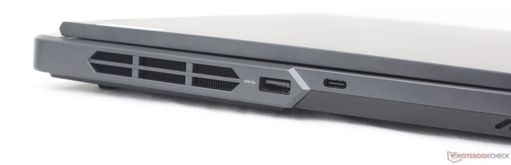 Links: USB-A 5 GB/s, USB-C 10 GB/s mit DisplayPort 1.4