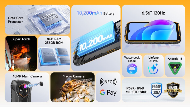 NFC ist vorhanden, 5G aber nicht (Bildquelle: Ulefone)