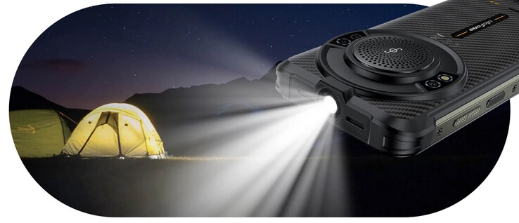 Die stärkere Taschenlampe befindet sich auf der Oberseite (Bildquelle: Ulefone)