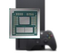 The Xbox Series X features an AMD APU with an 8-core Zen 2 CPU and a RDNA 2 iGPU with 52 CUs/(AMD Dragon Range APU pictured here). (Image source: AMD, Xbox, edited)
