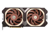 Die Lüfter von Noctua sollen die Grafikkarte besonders effektiv kühlen, die Farbe ist aber etwas gewöhnungsbedürftig. (Bild: Asus)