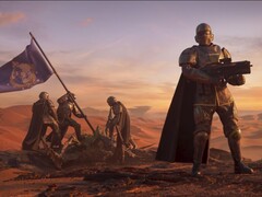 Soldat mit einer Waffe in Helldivers 2. (Bildquelle: Arrowhead)