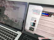 MacBook Pro 13 (links) vs. X1 Carbon HDR (rechts)