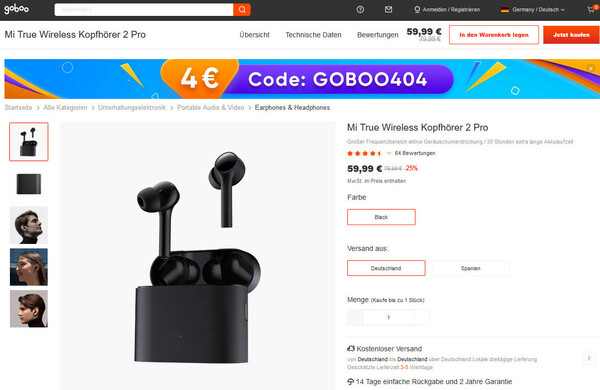 Top-Deal: Xiaomi Mi True Wireless Earphones 2 Pro im Angebot.