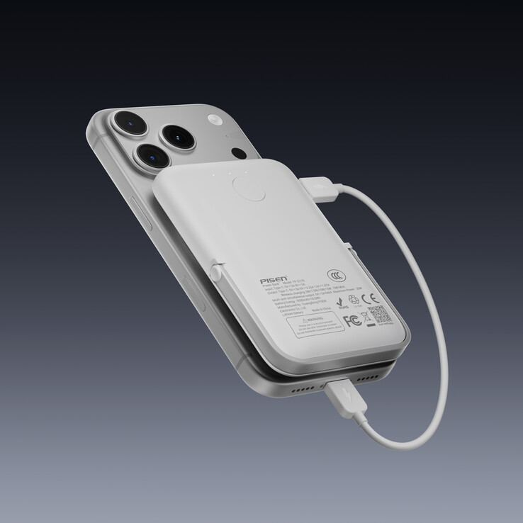 Die Pisen TP-D178 Powerbank ist magnetisch und hat 5.000mAh an Kapazität
