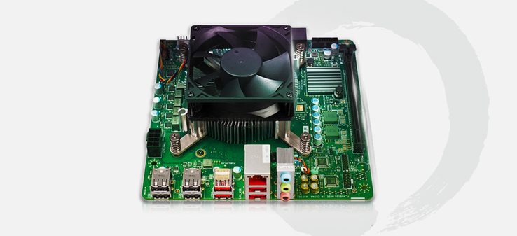 Das AMD 4700S Desktop-Kit soll den PC-Eigenbau besoners einfach gestalten. (Bild: AMD)